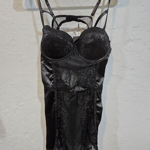 Fashion Nova Taken For The Night Satin Chemise 2 Piece Set New Xlarge